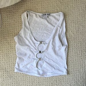 White I am Gia top with cutouts!!